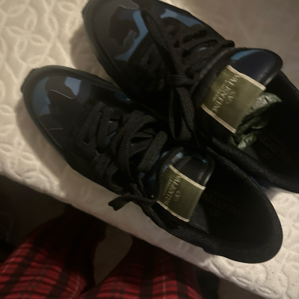 Valentino Black and Blue Sneakers